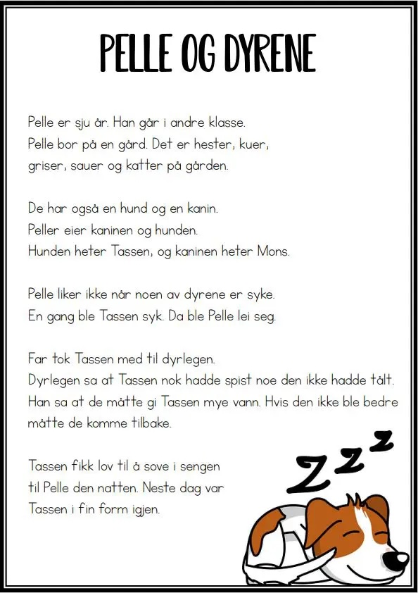 Eksempel på leselekse